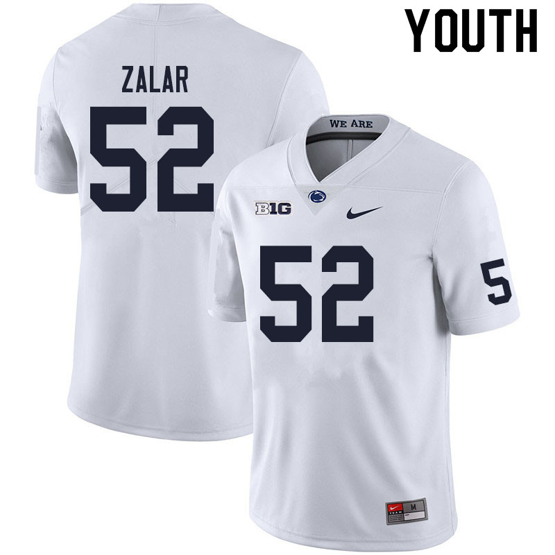 Youth #52 Blake Zalar Penn State Nittany Lions College Football Jerseys Sale-White
